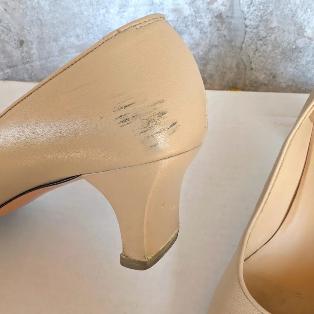 Salvatore Ferragamo SHARI Captoe Gazelle Nappa Leather Pumps 7AA - Picture 8 of 12